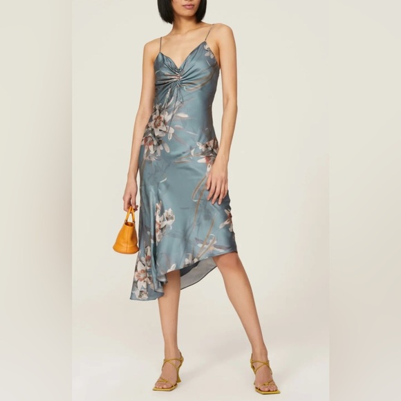 ALLSAINTS Alexia Kuroyuri Cinched Slip Dress 2 - Picture 1 of 16